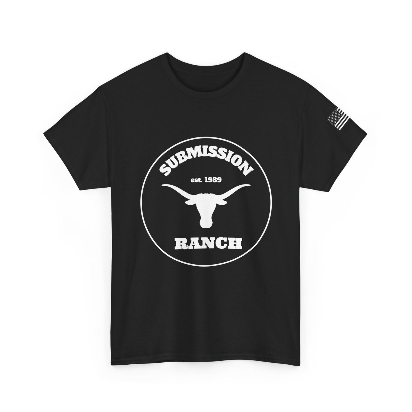 “Submission Ranch” Tee – Black (American Flag Edition)